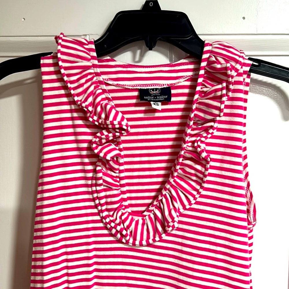Sailor Sailor pink strip cotton dress XS originally from Tuckernuck
